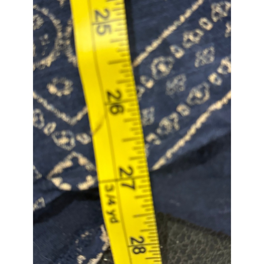 Lucky Brand Womens Plus Size 2X Blue Bandana Print Henley Tunic Top - Picture 6 of 7